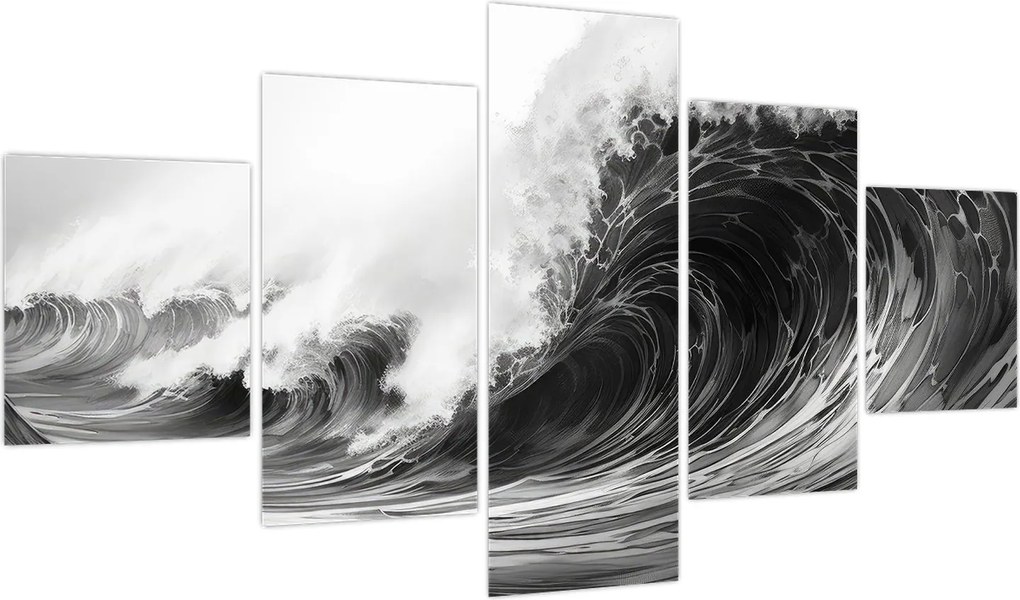 Obraz - Malowanie fal (125x70 cm)