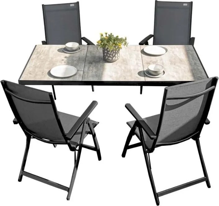 Doppler BERGAMO ACTIVE ogrodowy zestaw mebli 4+1 szary