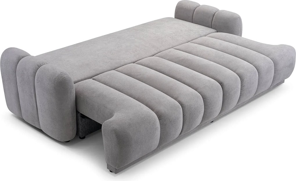 Sofa z Funkcją Spania CAMBIONA Rozkładana Szara Nowoczesna