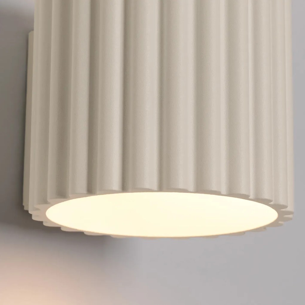 Kinkiet AURA beżowy G9 ryflowany SOLLUX  LIGHTING