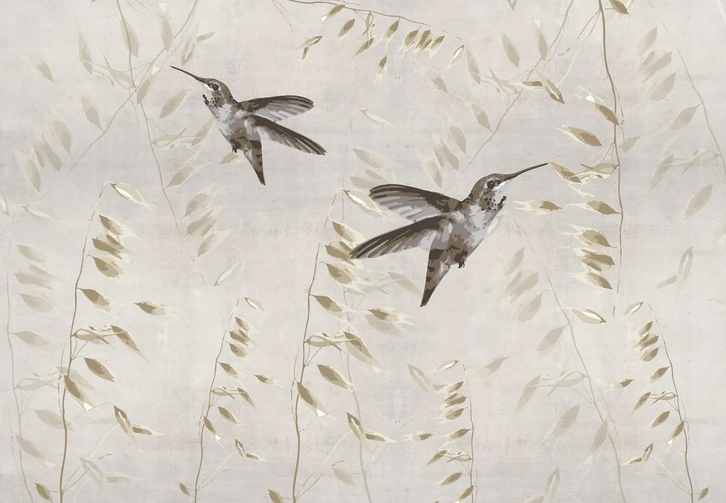Fototapeta - Kolibry, wektor (196x136 cm)