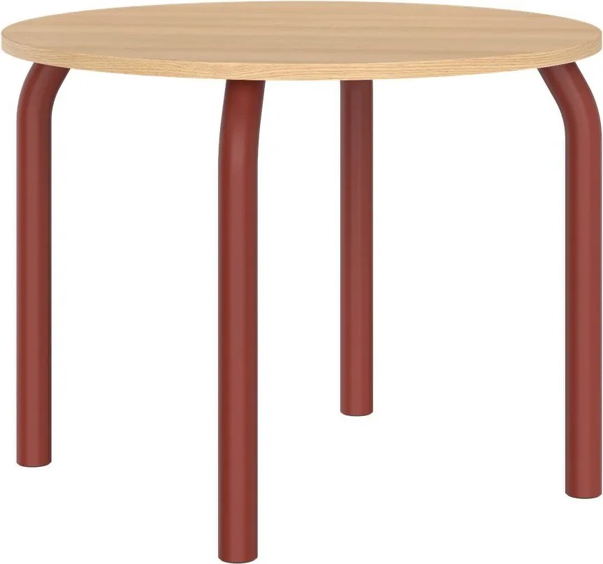 Okrągły stół z blatem w dekorze dębu ø 100 cm Meko – noo.ma