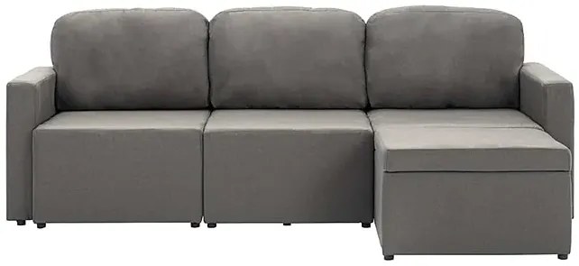 Rozkładana sofa modułowa taupe tkanina - Odi 4Q