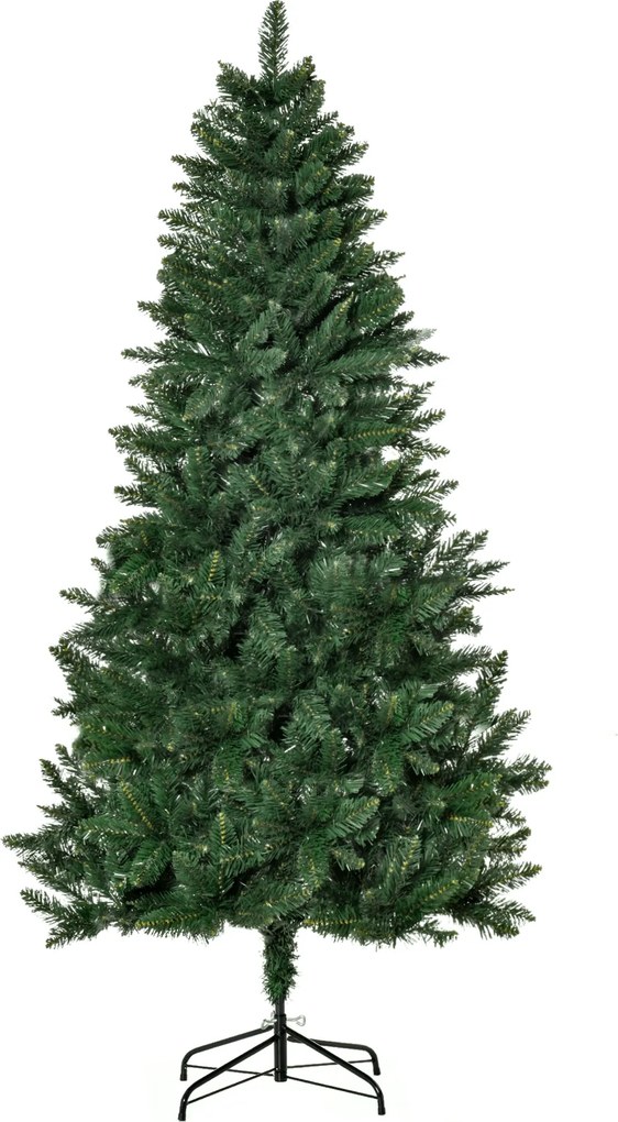 HOMCOM Sztuczna Choinka 180 cm sosnowa z 724 gałęziami i metalowym stojakiem do wnętrz | Aosom PL