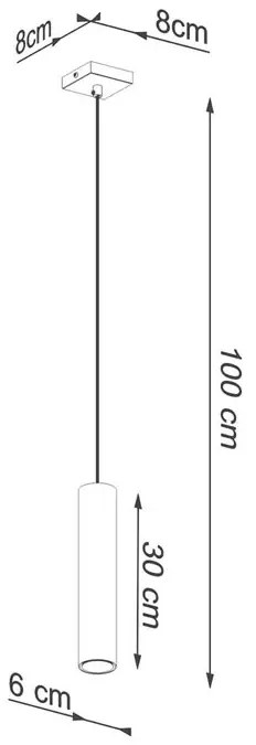 Złota lampa wisząca tuba nad wyspę - A414 M4-S62