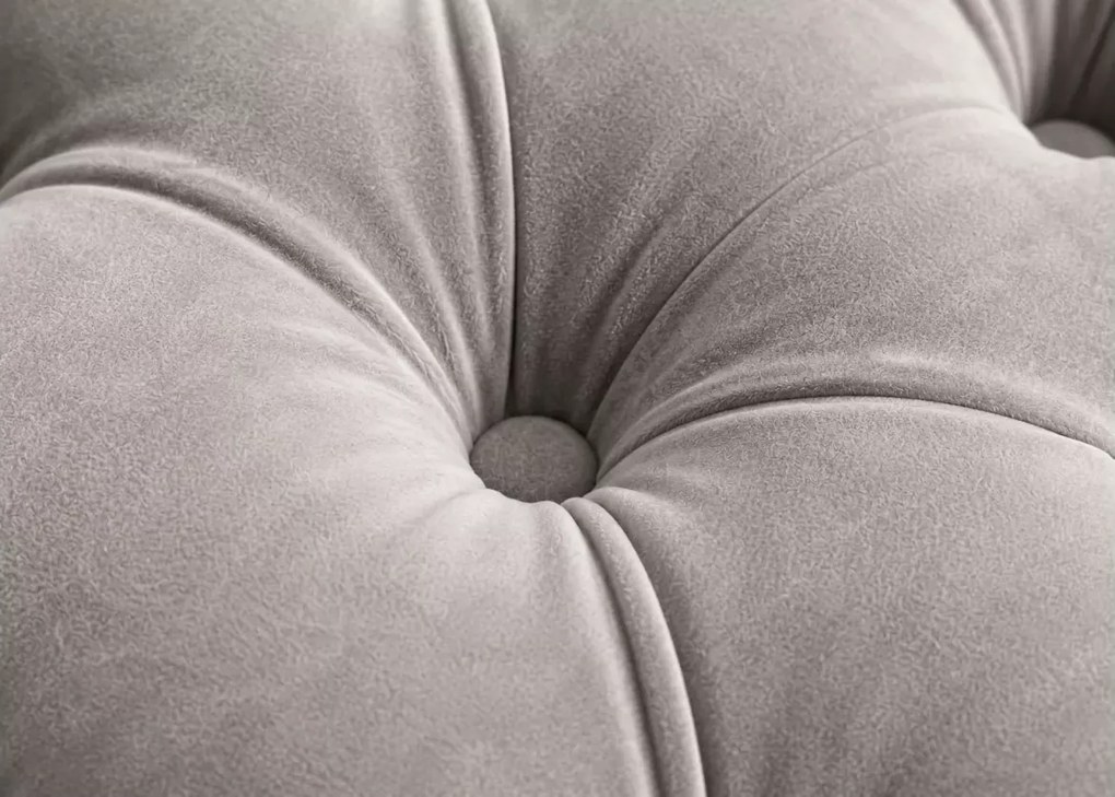 Elegancki podnóżek 90 cm głęboko pikowany w stylu glamour