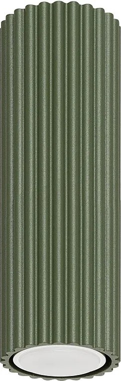 Lampa Sufitowa Minimalistyczny Karbon, Aluminium - 1 Źródło - L.6.5 X H.20 Cm - Zielony Oliwkowy