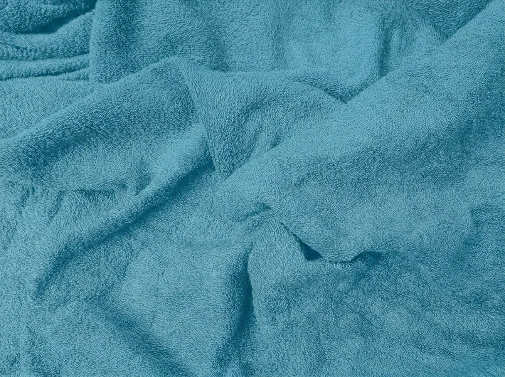 PrzytulneMieszkanie.pl Prześcieradło frotte EXCLUSIVE ciemnoturkusowe 90 x 200 cm