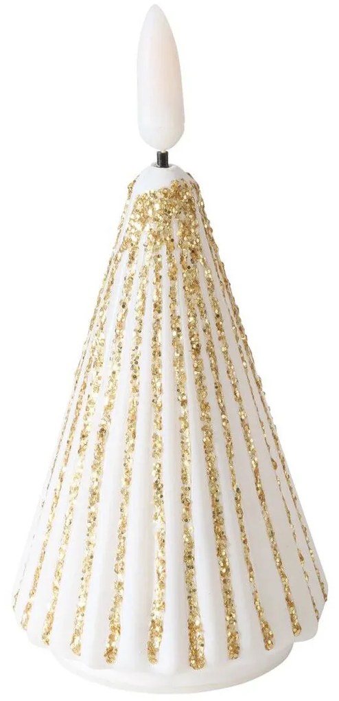 Świeca w kształcie choinki ze sztucznym płomieniem TORIS, 12 cm