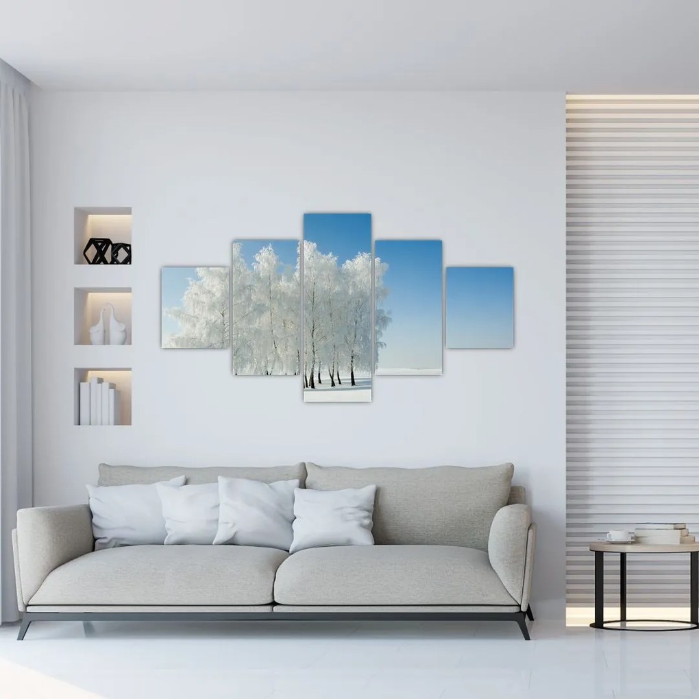 Obraz zaśnieżonego krajobrazu (125x70 cm)