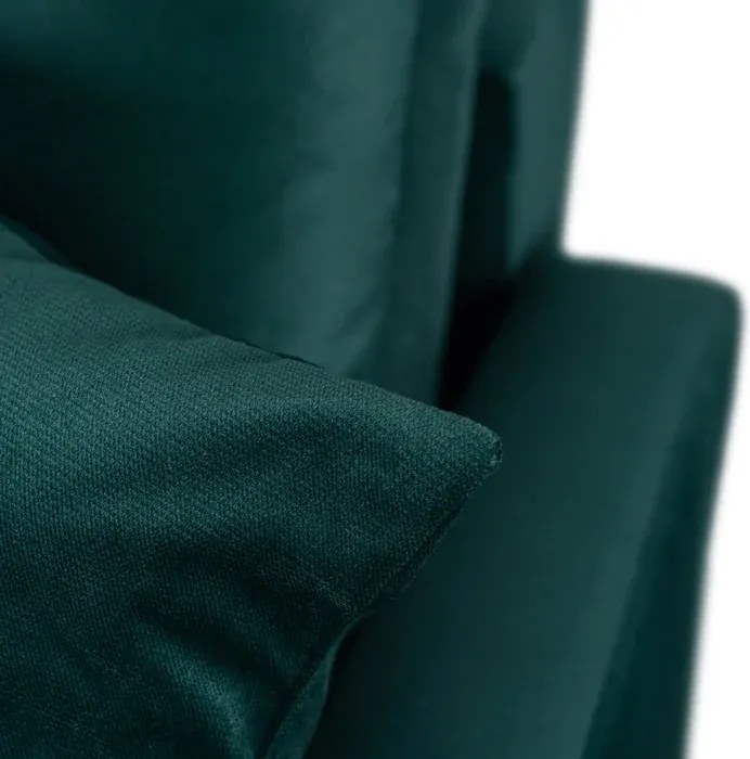 Sofa z Funkcją Spania FAVIO Wersalka Rozkładana Dwuosobowa Welurowa Zielona