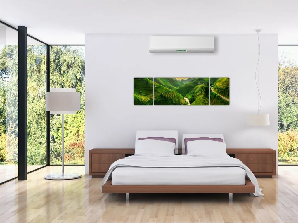 Obraz - Tarasy ryżowe Mu Cang Chai (170x50 cm)