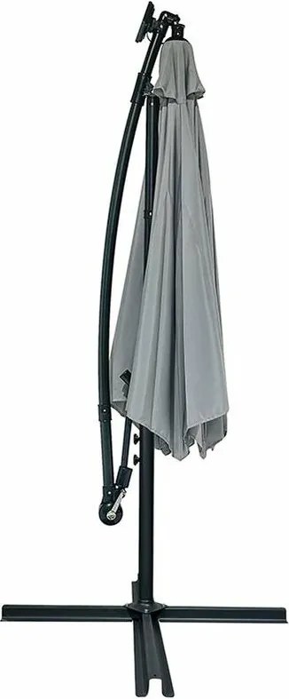 Avenberg Duży parasol z regulacją nachylenia Sunny LED 300, szary