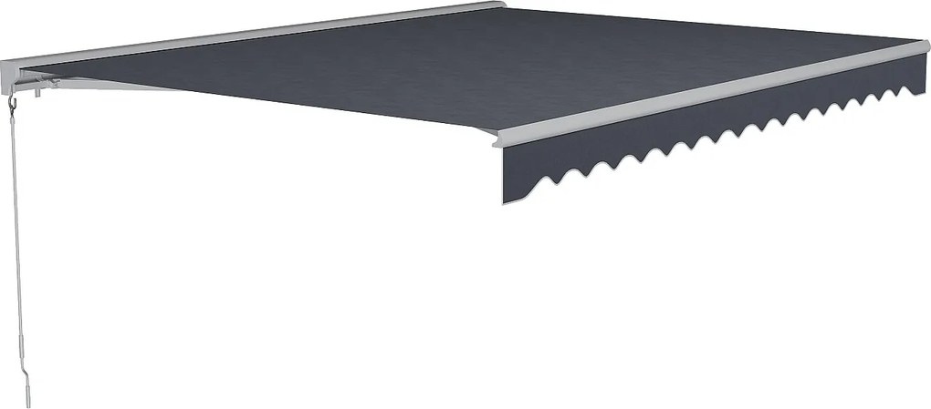 Zmotoryzowana markiza tarasowa z półkasetą - 3 x 2,5 m - antracyt - COFANA