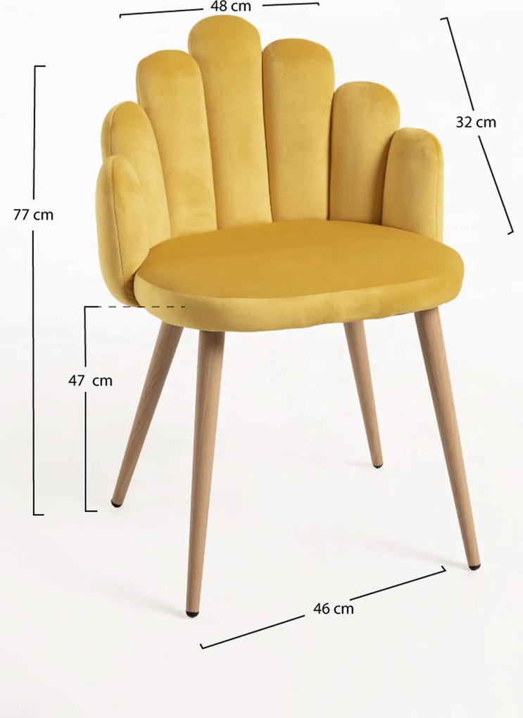 Zestaw 4 Krzese Hand Aksamitne