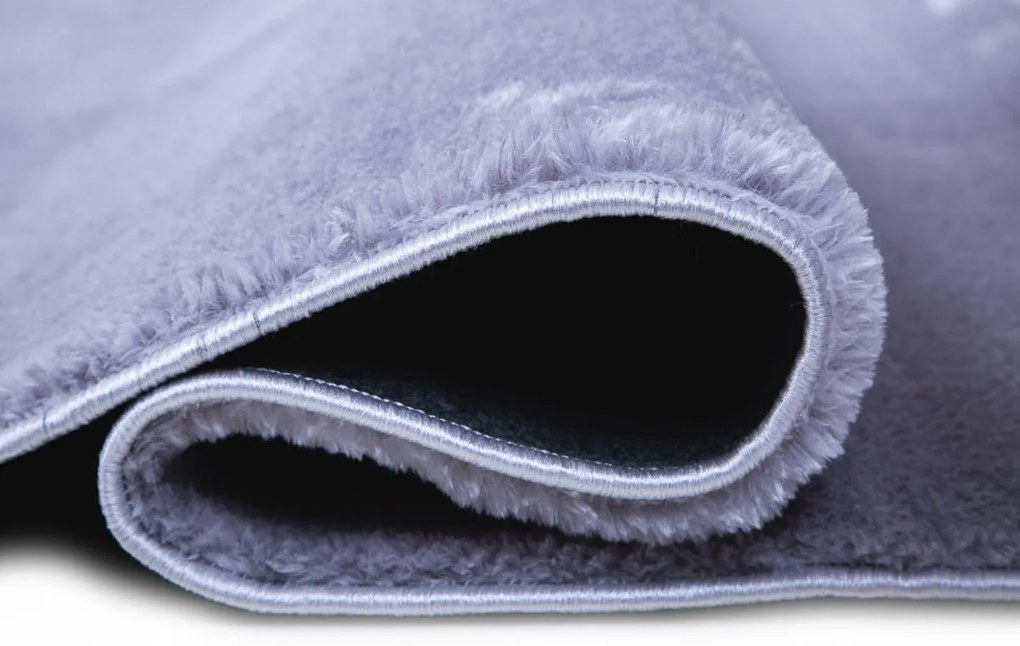 Dywan pluszowy Catwalk srebrny 60 cm x 100 cm