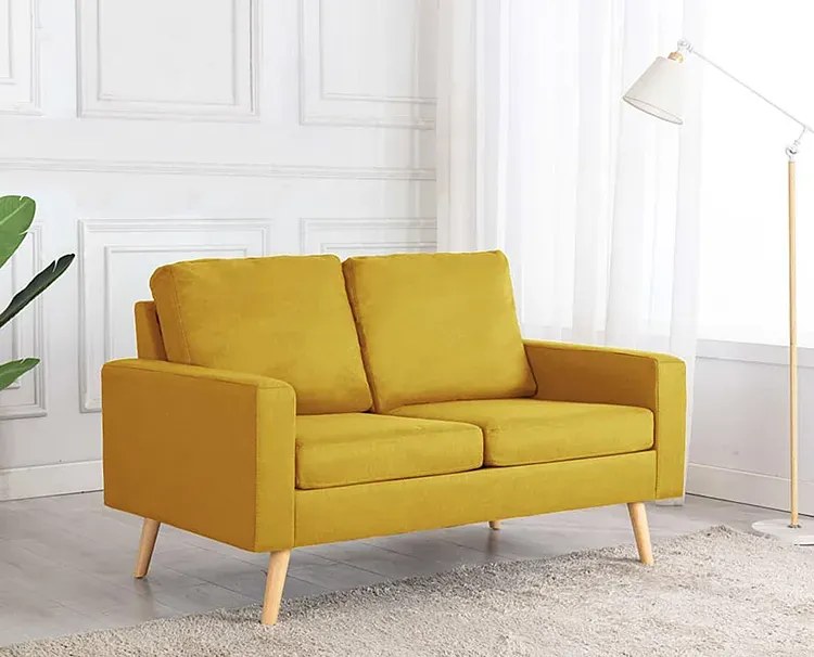 Dwuosobowa żółta sofa - Eroa 2Q