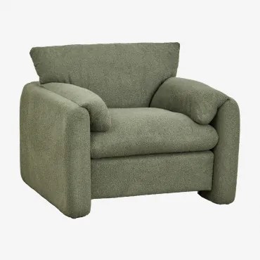 Fotel Tapicerowany Serra Tkanina Baranek Boucle Żółty Curri - Sklum