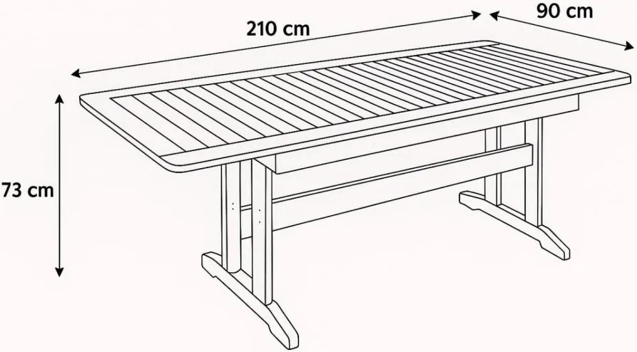 Rozkładany stół drewniany sosnowy 160–210 × 90 cm, lakier