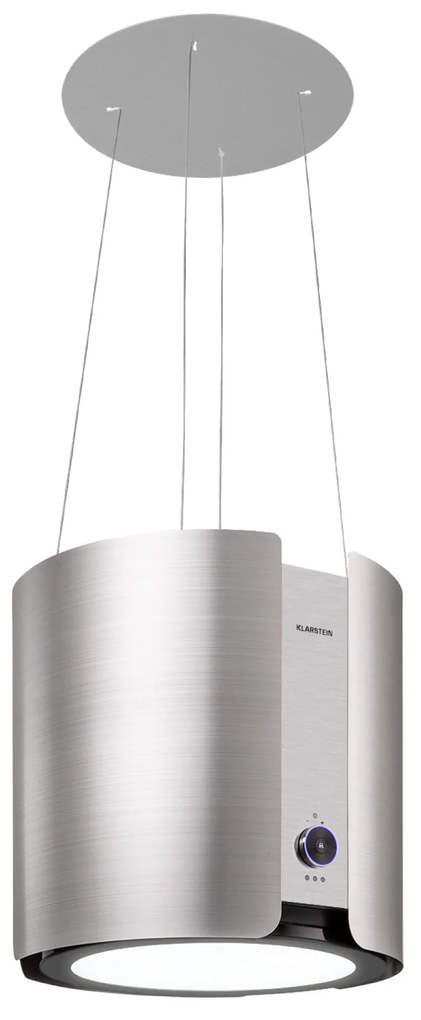 Klarstein Skyfall 45cm 402 m³/h Okap Wyspowy Srebrny