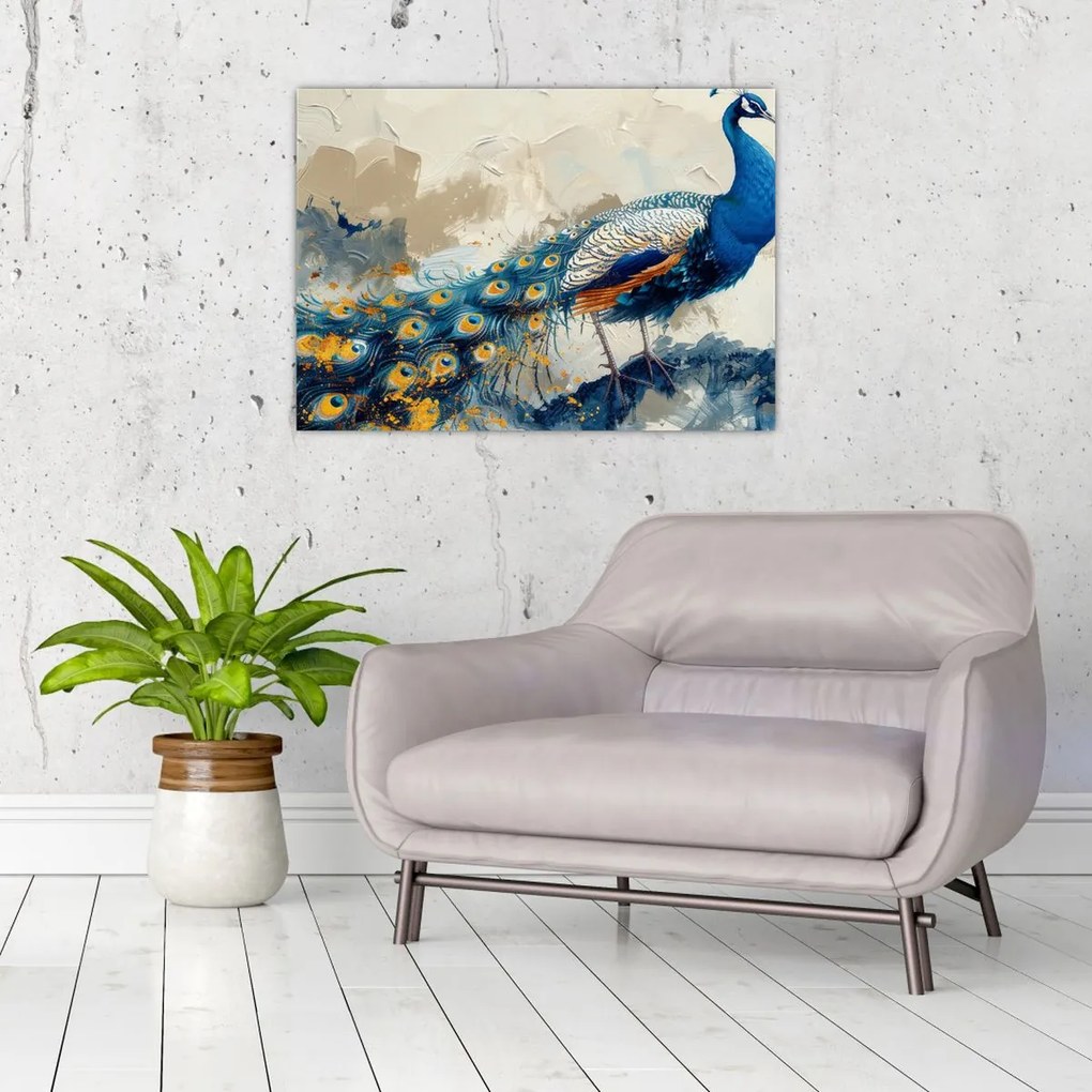 Obraz - Paw, malarstwo (70x50 cm)