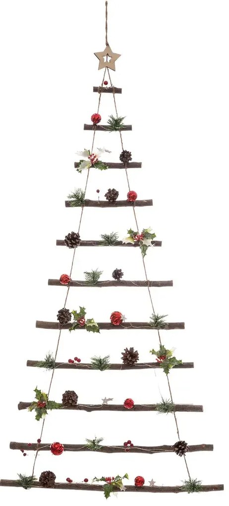 Choinka ścienna z gałęzi, 120 cm