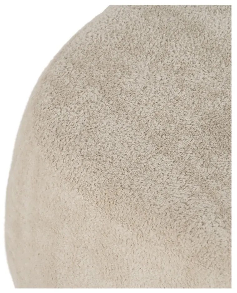 Beżowy puf z materiału bouclé – Ixia