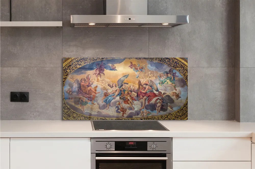 Panel szklany do Kuchni Artystyczna Wizja Aniołów