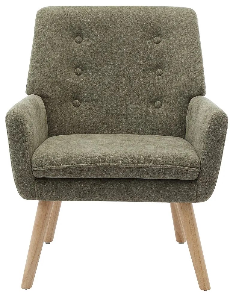 Fotel z zieloną tapicerką - SERINO