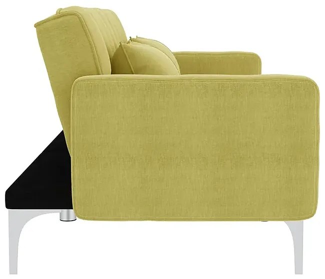 Rozkładana dwuosobowa zielona sofa - Kvetos 2D