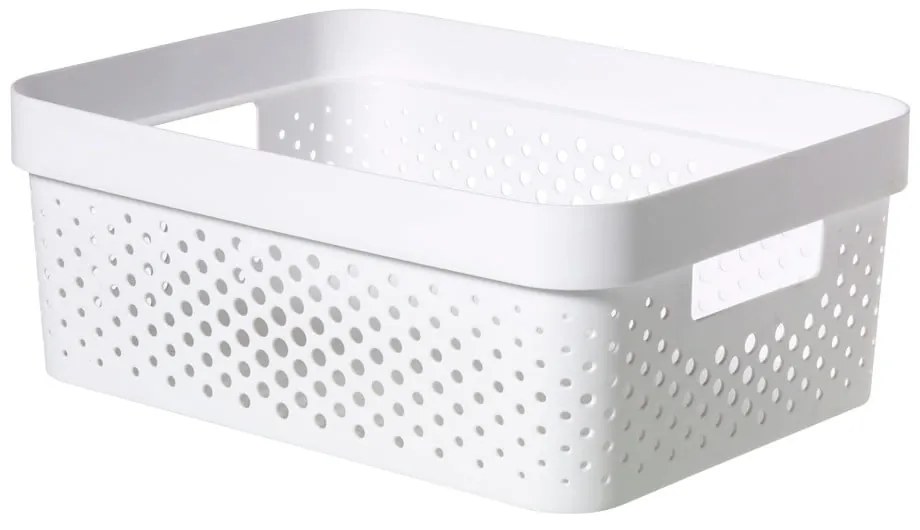 Biały koszyk Curver Infinity Dots, 11 l
