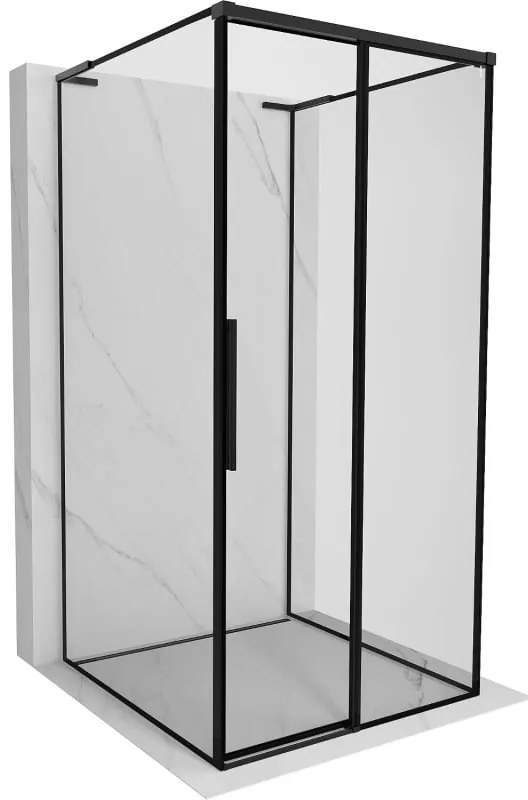 Mexen Rox-3S L kabina prysznicowa 3-ścienna rozsuwana prawa 95 x 95 cm, czarna ramka, czarna - 8C2L-095-095-70-70-3S-P