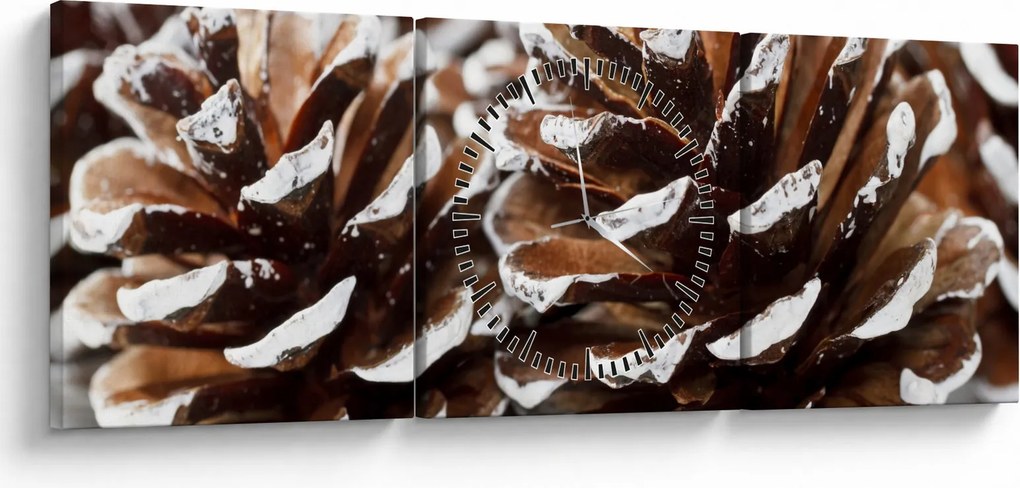 Obraz - Pączki (z zegarem) (90x30 cm)