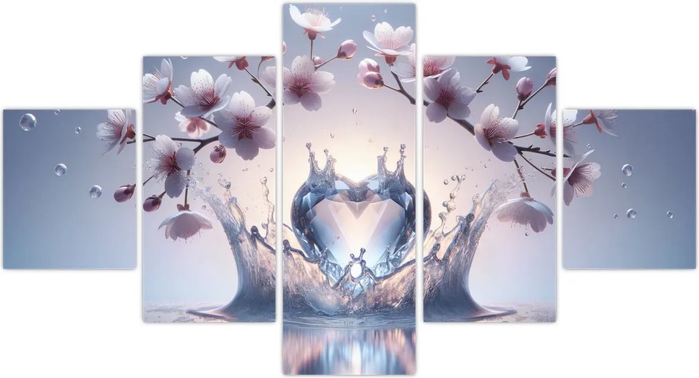 Obraz - Diamentowe serce (125x70 cm)
