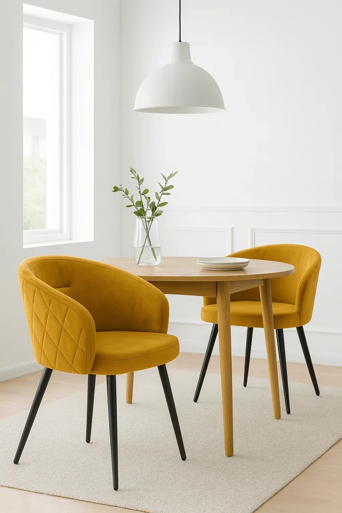 Granatowe welurowe krzesło kubełkowe E6-Z52