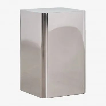 Kwadratowy Stolik Pomocniczy Ze Stali Loraq Clear Brush & 30 X30 Cm - Sklum