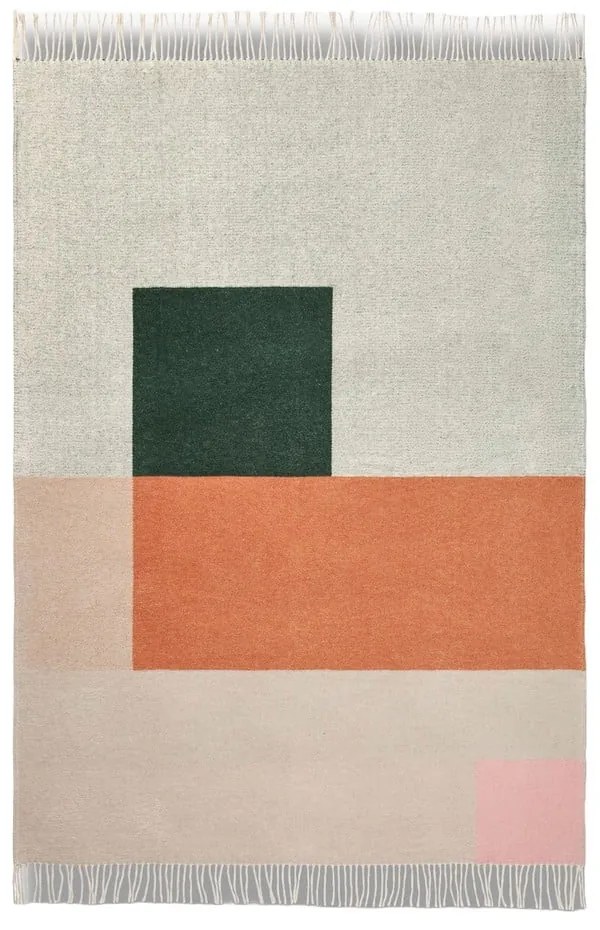 Zielono-ceglasty koc 125x190 cm Brick – Mette Ditmer Denmark