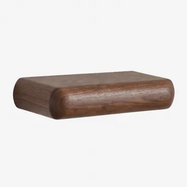 Konsola Ścienna Do Przedpokoju Z Drewna Carmen ↔︎ 60 Cm & Ciemny Akacjowy Brąz - Sklum