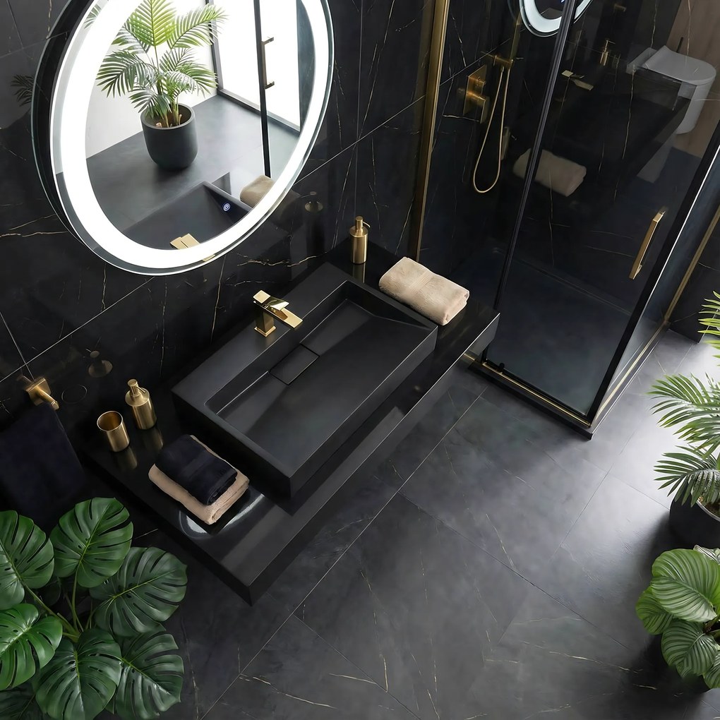 UMYWALKA KONGLOMERATOWA NABLATOWA GOYA BLACK MAT 70CM