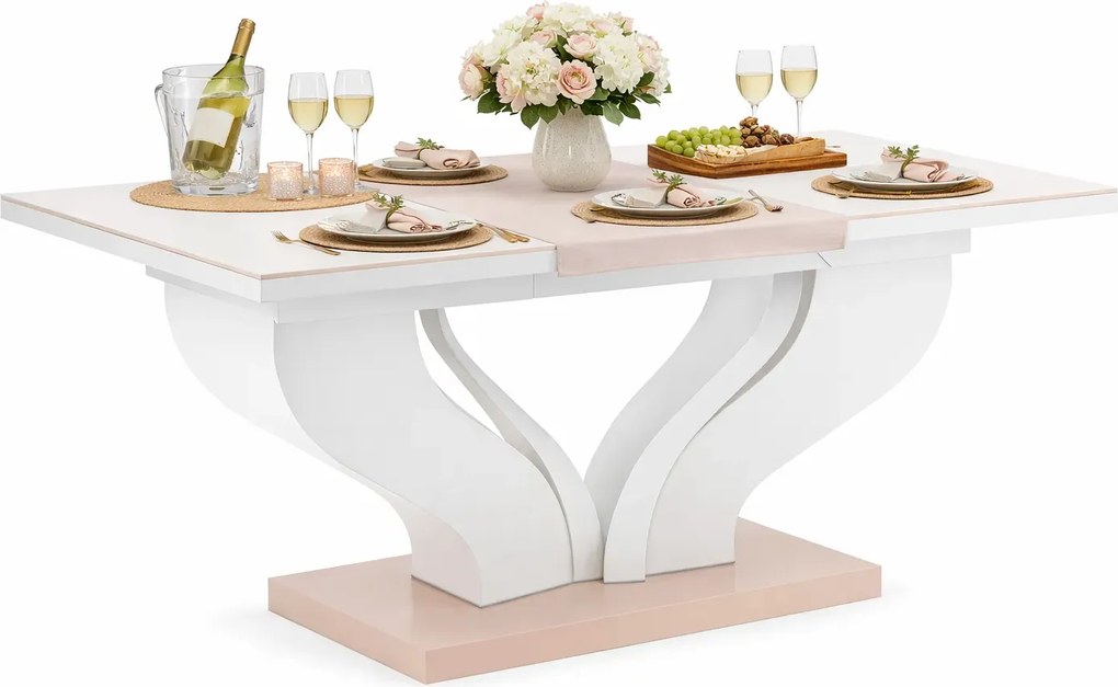 Beżowy rozkładany nowoczesny stół dąb H5-C04