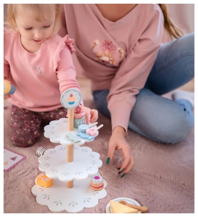 Tooky toy patera słodkości drewniany stojak babeczki ciasta
