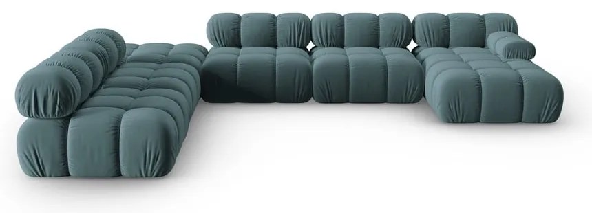 Morska aksamitna sofa 379 cm Bellis – Micadoni Home