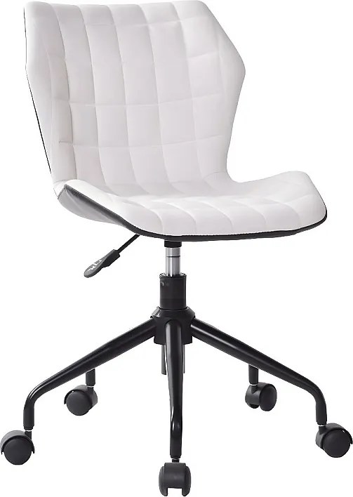 Fotel biurowy z regulacją wysokości - tkanina i skóra ekologiczna - taupe - ASTER