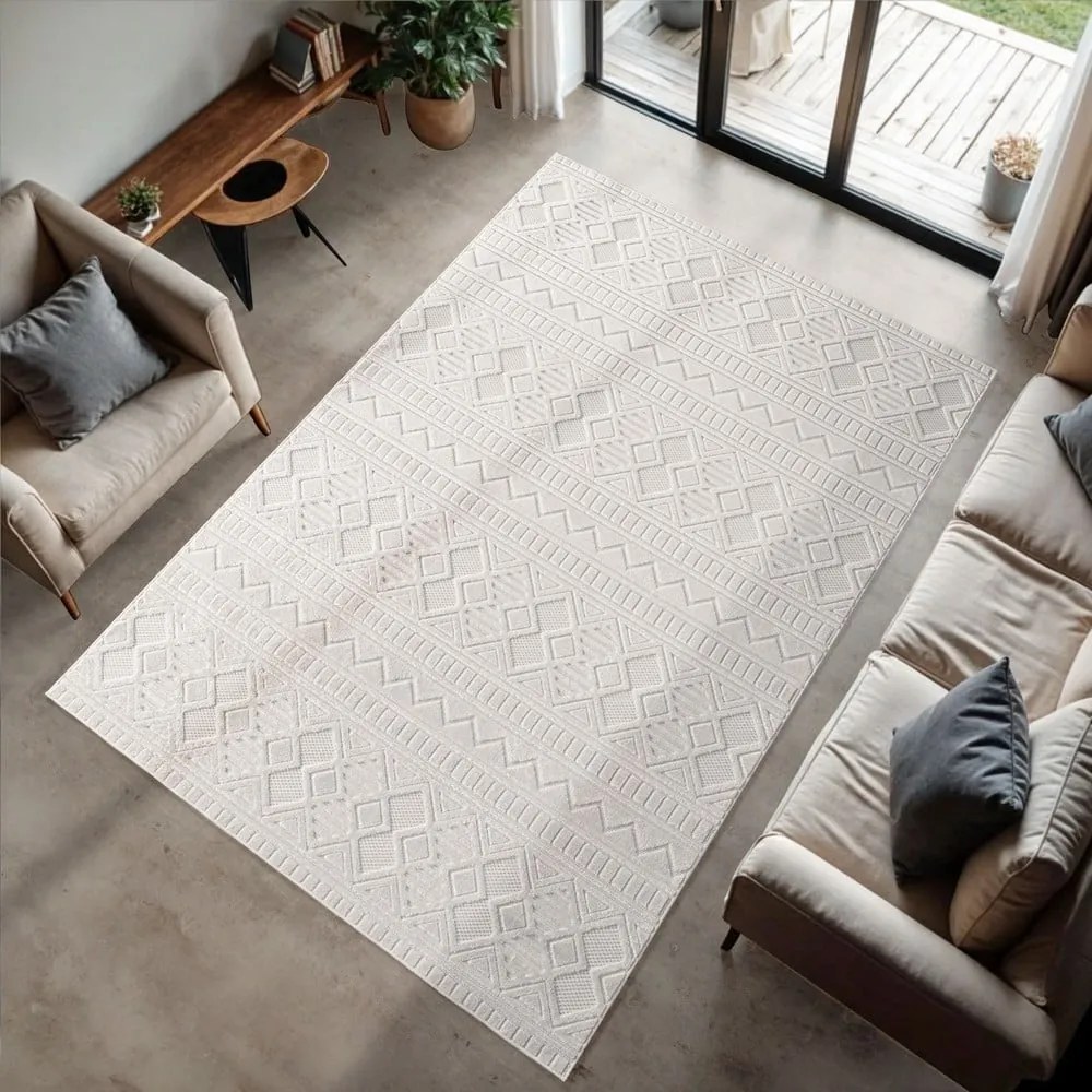 Kremowy chodnik odpowiedni na zewnątrz 80x250 cm Doha 1652 Cream – Ayyildiz Carpets