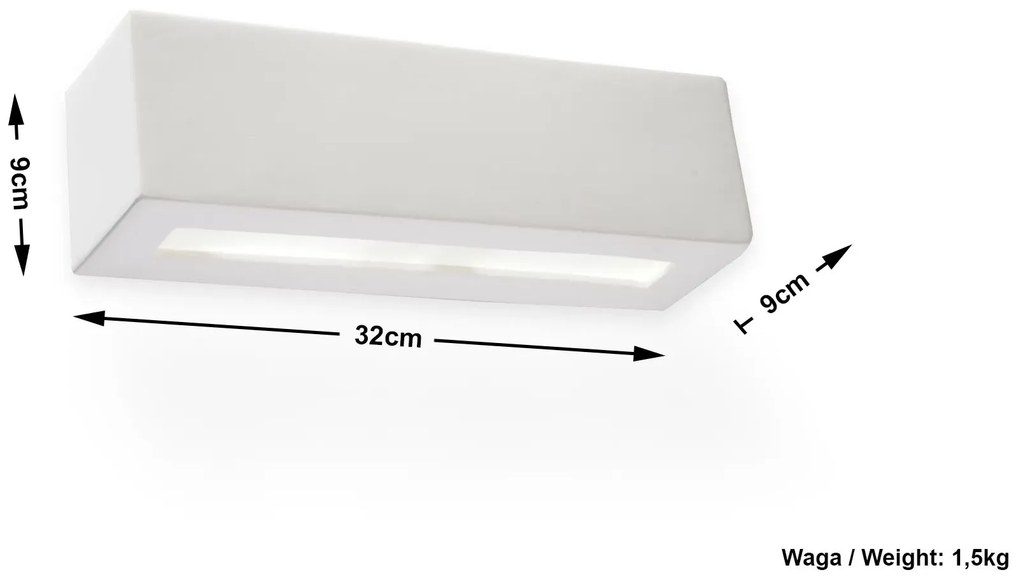 Ceramiczny kinkiet nad obraz 3X E709 L9-T17