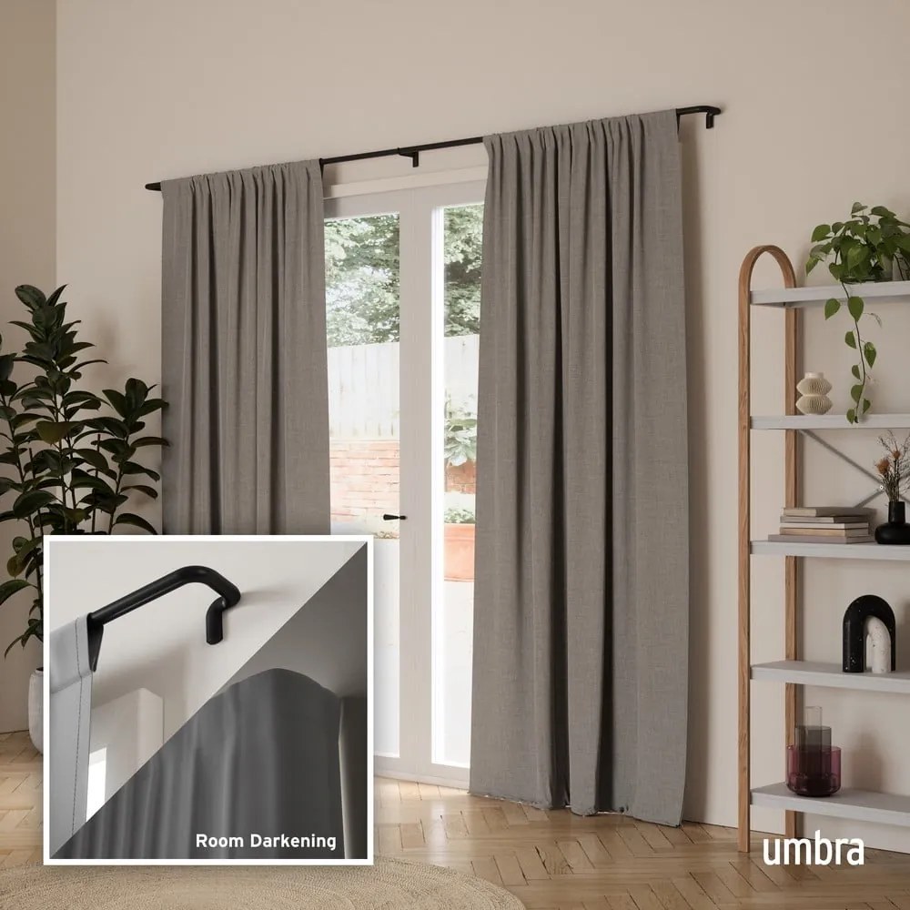 Stalowy regulowany karnisz 168 - 365 cm Twilight – Umbra