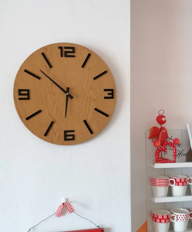 Stylowy drewniany zegar ścienny – minimalistyczny design – JAKFILD