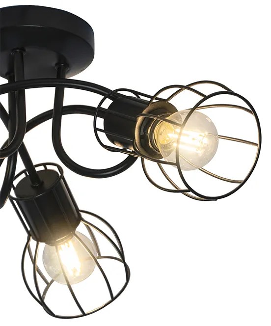 Nowoczesny Plafon / Reflektorek / Spot / Spotow / Lampy sufitowe czarny 40 cm okrągły 3-światła - Botu Nowoczesny Oswietlenie wewnetrzne
