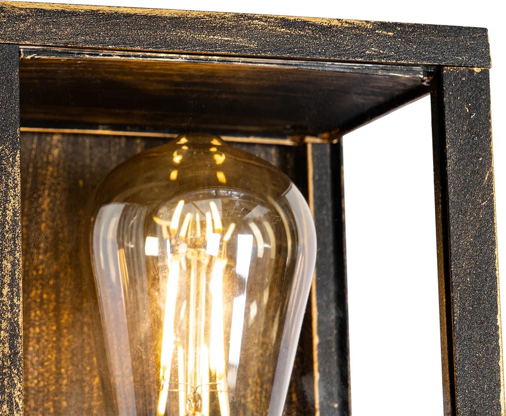 Kinkiet vintage antyczne złoto 38 cm 2-punktowe IP44 - Charlois