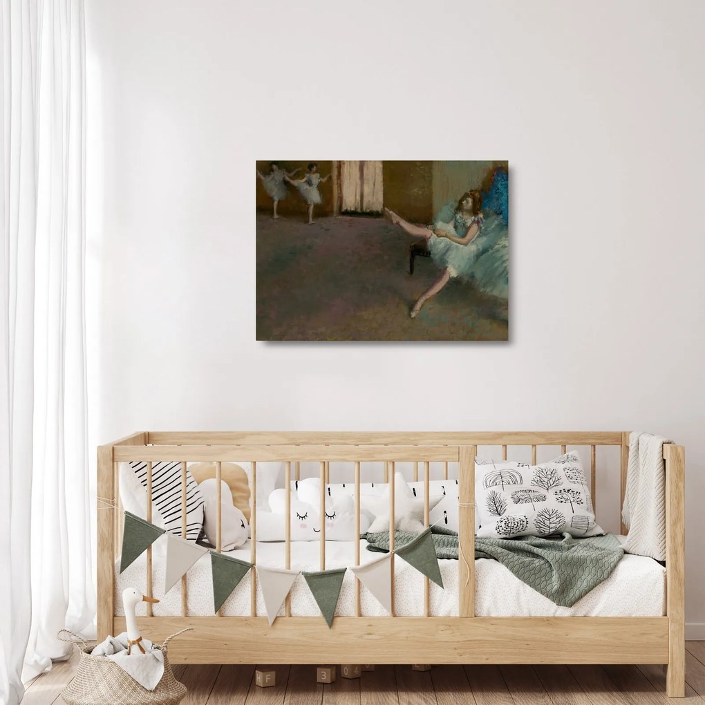 Obraz na szkle - Edgar Degas, Before the Ballet, reprodukcje (70x50 cm)